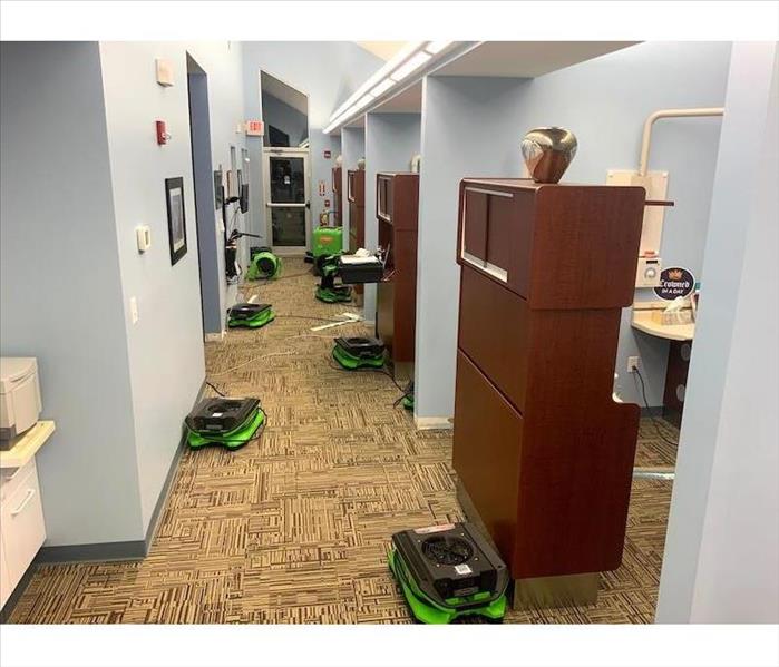 Dental office with SERVPRO drying equipment